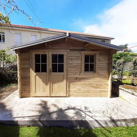 Abri de Jardin Bois 12m2 Gardy Shelter 40mm Fenêtre Double Porte (1/5)