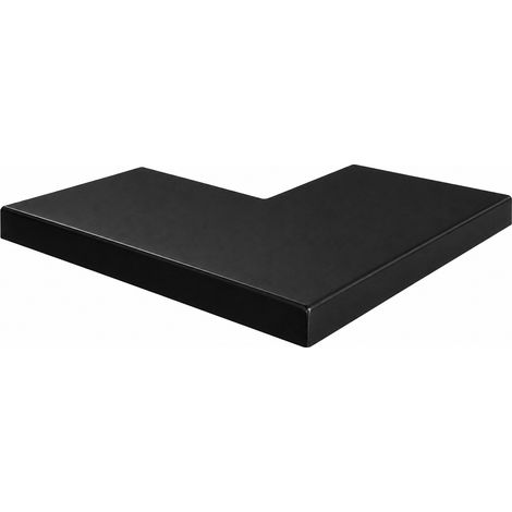 Angle 90 alu 2,5mm plat à coller 27cm 50X50cm noir 9005 sablé (1/4)