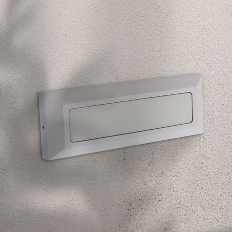 Balise de Surface Led Murale Longue Rectangulaire Blanche 5W IP54 3000K - Ledme - LM6104 (1/4)