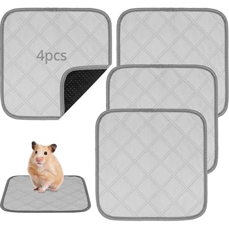 Guinea Pig Cage Liners, Guinea Pig Pee Mat, 30 x 30 cm/ 12 x 12, Grey (1/5)