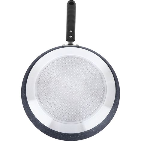 Poêle antiadhésive à induction/radiante, idéale pour le petit-déjeuner, les crêpes, les œufs et les pizzas (grande taille 25 cm). (1/5)