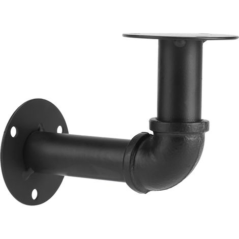 Industrieller, schwarzer Eisen-Regalträger für Inneneinrichtung, DIY, Wandmontage Abnehmbar-AquaForge