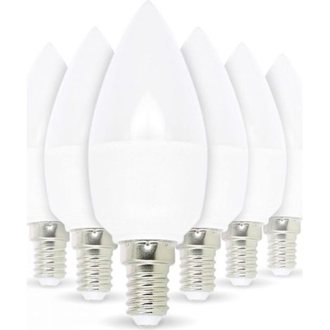 Lot de 6 ampoules LED E14 5.5W eq 40W Blanc naturel