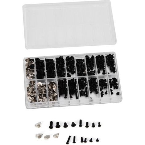 Kit de vis informatique 360 pièces en acier allié – Vis cruciformes M2, M2,5 et M3 pour montage PC et électronique (1/5)