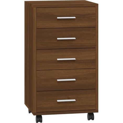 Meubles de Rangement,Armoire à tiroirs avec roulettes Chêne marron Bois d'ingénierie CFW846461 (1/5)
