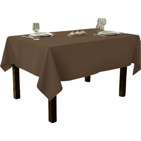 Nappe en polyester Essentiel 145 x 200 cm taupe (1/3)