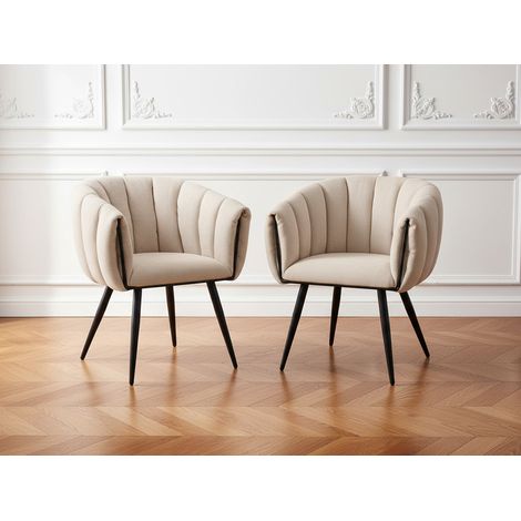 BOBOCHIC - Lot de 2 chaises ADA tissu texturé (1/5)