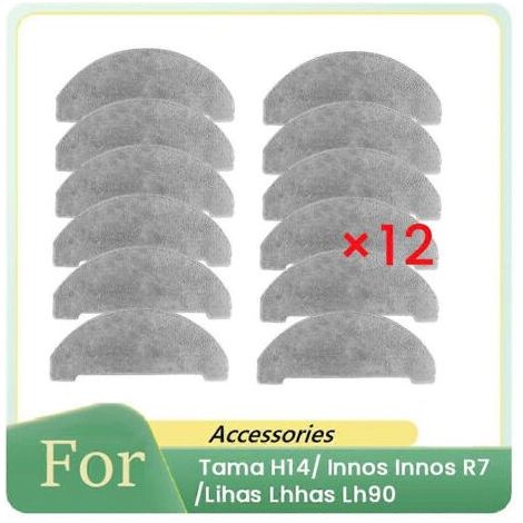 Packung mit 12 Reinigungstüchern für Tama H14/Innos R7/Lihas LH90 Saugroboter (Ersatzteile) (1/5)
