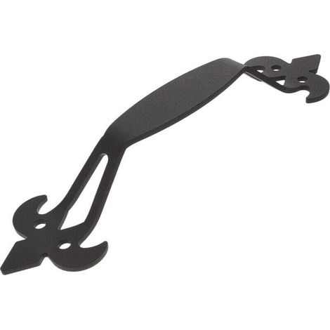Poignée de porte de grange, poignée de porte prune noire, poignée de porte coulissante en fonte avec vis (1/4)