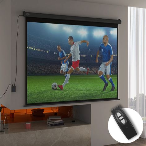 Écran vidéoprojecteur motorisé et électrique 100 Pouces. 4:3 4K HD. panneau de commande et télécommande