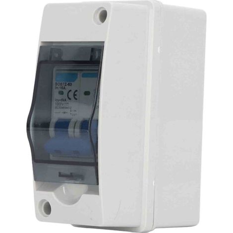 Interruttore automatico miniaturizzato 2P 16A 1000V, sezionatore CC impermeabile con scatola di distribuzione impermeabile IP65 per impianto fotovoltaico.