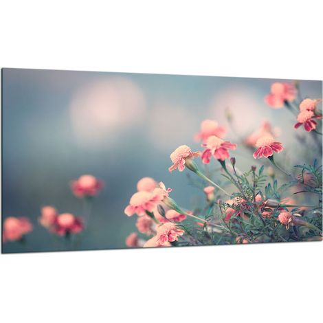 PLAQUE DE PROTECTION EN VERRE POUR CUISINIÈRE 90X52 FLEURS (1/5)