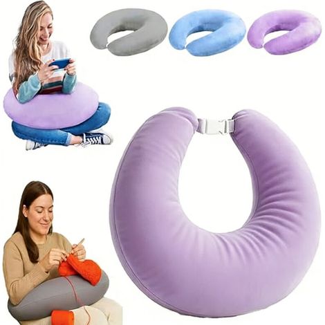 Oreiller ergonomique cervical mémoire forme velours cristal doux soutien nuque et bras confort lecture et jeux coussin