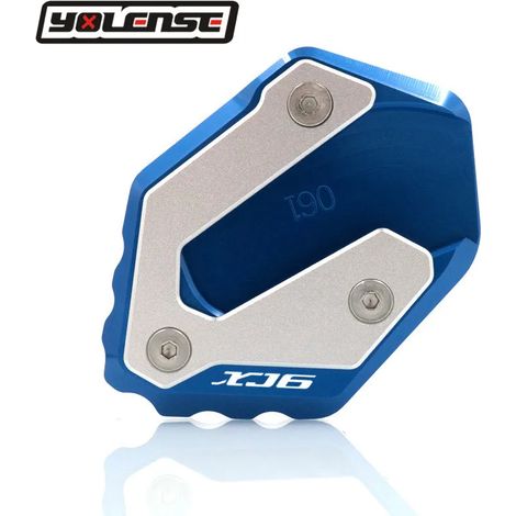 (Bleu) Compatible avec Yamaha XJ6 XJ6F XJ6N DIVERSION 2009-2015 : béquille latérale CNC, extension et support. Maxpower (1/3)