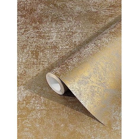 marburg Carta da parati dorata, moderna e classica, opulenta, per camera da letto, soggiorno o cucina 10,05 m x 0,53 m, prodotta in Germania.