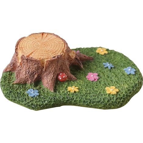 Souche Artificielle - Décor Résine pour Intérieur - Ornement Paysager pour Salon Bureau Jardin Miniature - 1 Pièce