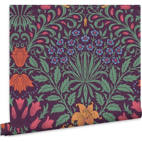 William Morris At Home Vliestapete Garden Lila 10mx52cm (1/5)