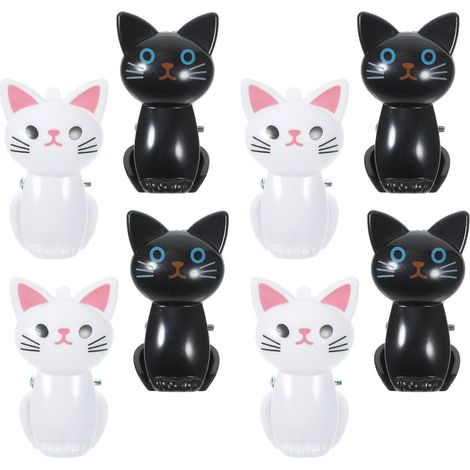 Lot de 8 pinces à sacs alimentaires en fer, motif chat, pour (1/5)