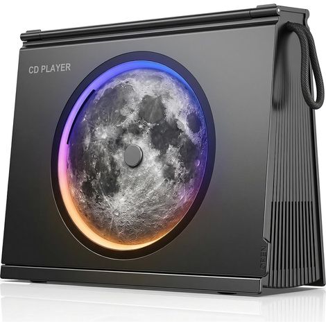 Portable CD Player with Light, Bluetooth 5.3 Speaker HiFi Battery 4000mAh Rechargeable Design Library Battery Level Indicator Gift Man Woman for Decoration (1/5)