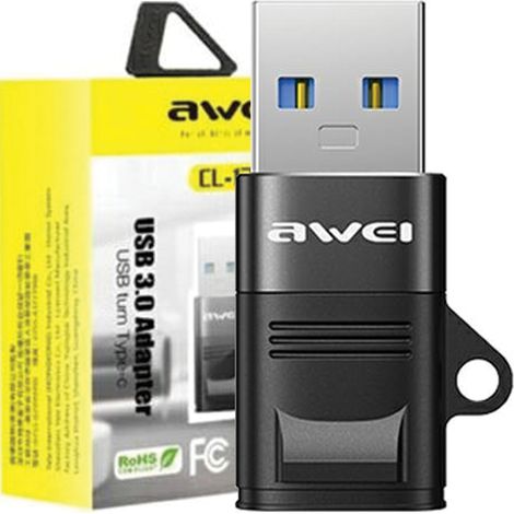 Adattatore AWEI CL-13 USB-C/USB - Azzurro/nero