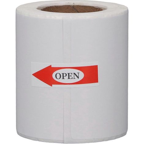 Rouleau de papier thermique, imperméable, blanc, facile à écrire, papier d'impression sans encre avec dos adhésif, 50 x 80 mm, 100 feuilles (1/4)