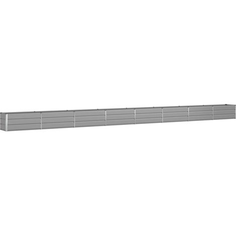 vidaXL Planter Light Grey 770 x 50 x 45 cm Galvanised Steel (1/3)