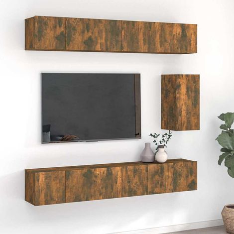 Ensemble de meubles TV 7 pcs pour Salon - Armoire TV Chêne fumé Bois d'ingénierie BV359703 - BonneVie (1/5)