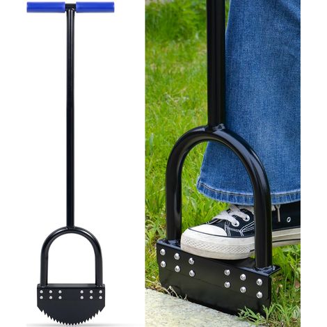 Monobloc Coupe-Bordures 104cm avec Lame en Acier à Ressort, Acier au Manganèse, Antirouille, Outil de Jardin Demi-Lune avec Poignée en Caoutchouc pour l'Entretien Paysager (1/5)