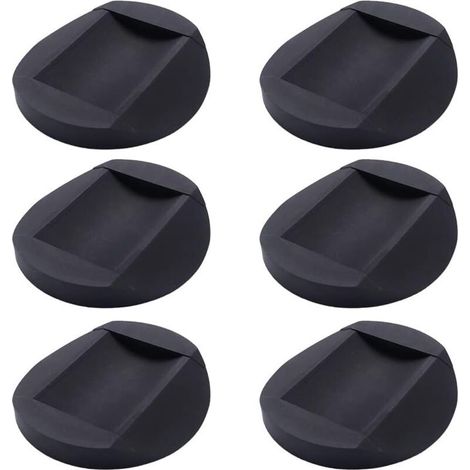 Set mit 6 rutschfesten Gummigleitern für Möbel, Stuhlbeine, geeignet für alle Bodenarten, Möbelrollen, schwarz (1/4)