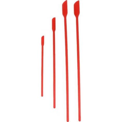 Ensemble de 4 spatules en silicone à manche long, grattoirs pour pots domestiques, gadgets de cuisine très durables et pratiques (1/4)
