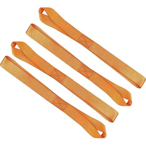 Correas de sujeción, nailon resistente, compatibilidad con carga versátil, color naranja - 4 unidades (1/2)