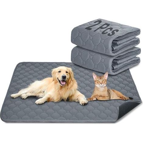 Dog and Cat Training Mat, Waterproof and Non Slip Washable and Reusable Puppy and Pet Training Mat, Grey 50 x 70 cm