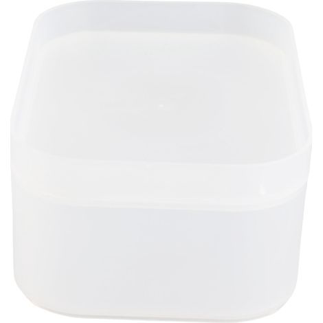 Organisateur de maquillage, boîte de rangement en plastique anti-poussière, conteneur avec couvercle pour le bureau et l'organisation à domicile, Transparent givré (1/5)