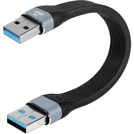 Câble USB vers USB 10 Gbit/s, Câble USB 3.0 Type A Mâle à Mâle pour transfert de données compatible avec disque dur, ordinateur portable, lecteur DVD (Mâle à Mâle) (1/5)