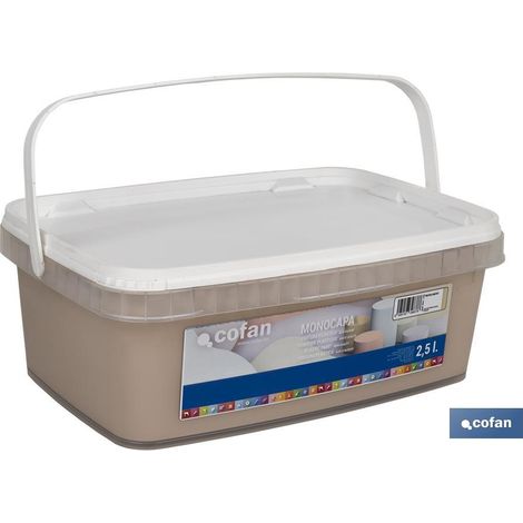Peinture plastique monocouche pierre moyenne 2,5 L (1/4)