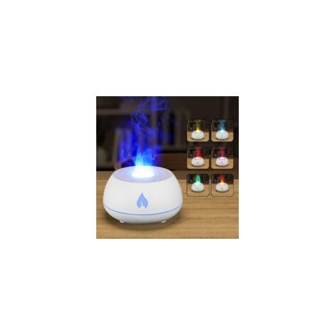 Diffuseur d'huiles essentielles effet flamme 130ML – Humidificateur silencieux 25dB – Arrêt automatique sans eau – Pour chambre spa yoga (1/5)
