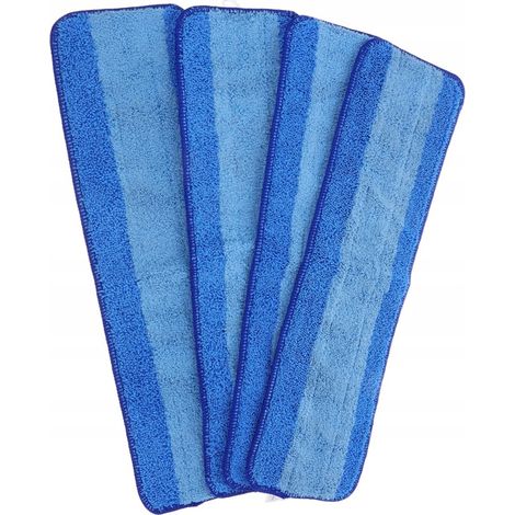 Paquete de 4 almohadillas de fregona azul marino para la limpieza de suelos (1/5)