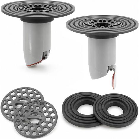2 x Hair Filter Siphon Floor Shower Solroom Bath, Easy to Install, Anti-Odour, Anti-Clog Check Valve for Bath, Shower, Drain, Kitchen, Bath, Laundry (1/5)
