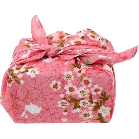 1 mouchoir japonais résistant pour emballer vos bentos, nappe ou set de table-50X50CM-Pink (1/3)