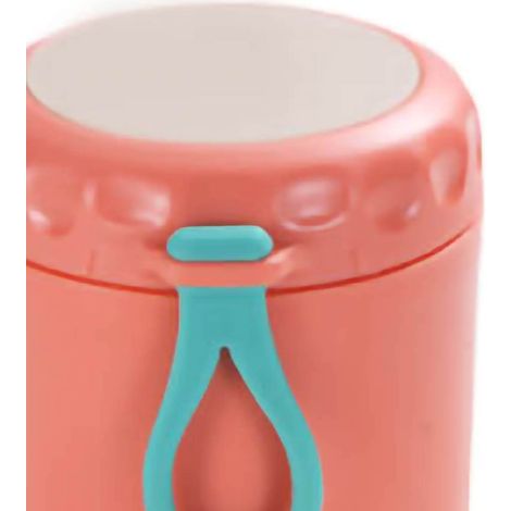 Lot de 2 gobelets isothermes en acier inoxydable orange 430ml avec couvercle étanche, poignée pratique, adaptés au micro-ondes, pour petit-déjeuner et bureau. (1/3)