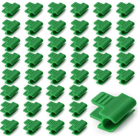 Packung mit 50 Tunnelclips für 11 mm starke Kunststoffnetze. Geeignet für Gewächshausfolien, Kunststoffabdeckungen, Netze, Tunnel, Schuppen und Gewächshäuser. (1/5)