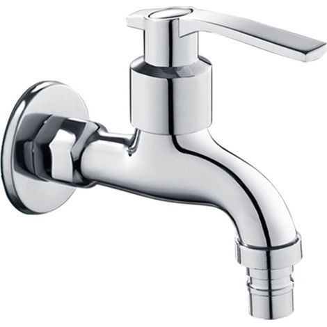 Chrome Jardin Eau Robinet Exterieur 1/2\" avec Aerateur (1/4)