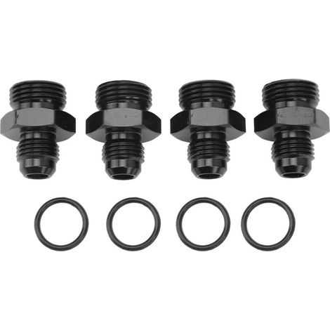 Acouto 4pcs Conector macho Orb Aleación de aluminio 1500 psi o Adaptador macho para bomba de combustible de enfriador de aceite 8an Orb a 10an Conector Orb Adaptador Orb (ORB. (1/5)