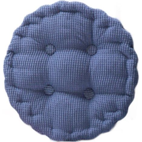 Coussin de chaise,coussins de siège ronds pour chaises salle à manger,coussins de chaise rembourrés confortables,40cm,bleu (1/5)