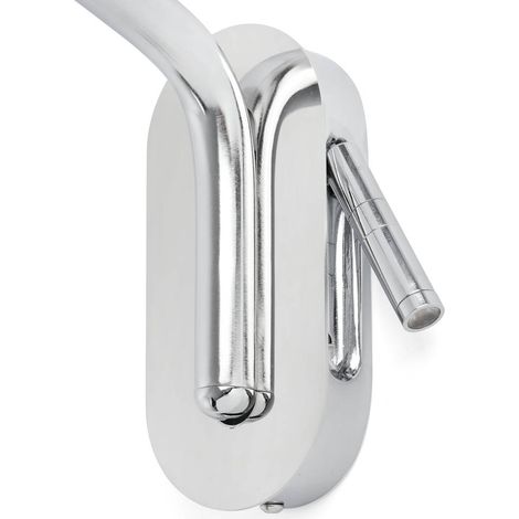 ETERNA Aplique de pared con lector izquierdo cromo/beige 24007-11 (1/4)