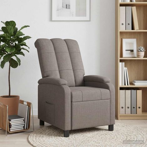 vidaXL Fauteuil inclinable Taupe Tissu (1/5)