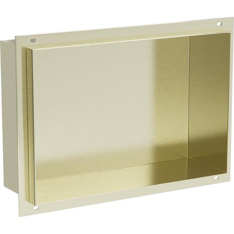 Mexen X-Wall-NR Einbauregal ohne Rahmen 30 x 20 cm, Gold - 1951302010 (1/5)