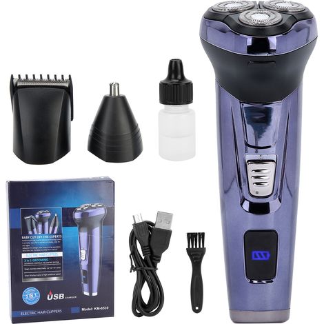 Tondeuse Électrique Multifonction pour Barbe, Nez et Corps - Kit de Toilette Homme (1/5)