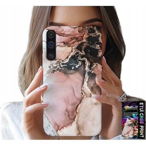 Custodia per Samsung Galaxy A70 - eleganti motivi effetto marmo alla moda + vetro (1/5)