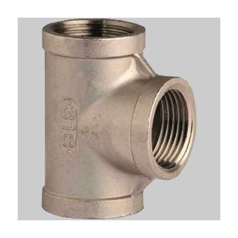 RACCORDO A TEE FEMMINA IN ACCIAIO INOX - 1"